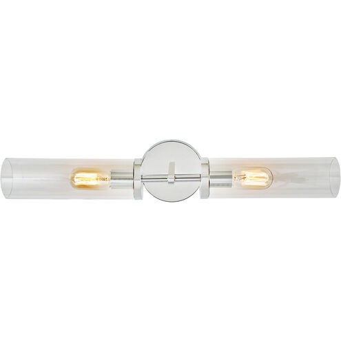 Alford 2 Light 26 inch Polished Nickel Bathroom Wall Sconce Wall Light