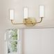 Mack 3 Light 22.25 inch Brushed Gold Vanity Light Wall Light