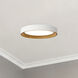 Nix 9 inch White and Gold Flush Mount Ceiling Light