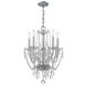 Traditional Crystal 5 Light 14 inch Polished Chrome Chandelier Ceiling Light in Clear Swarovski Strass