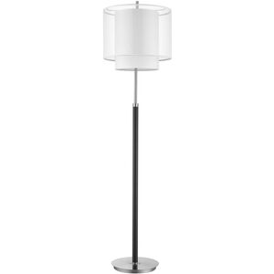 Roosevelt 62 inch 100.00 watt Espresso/ Brushed Nickel Floor Lamp Portable Light