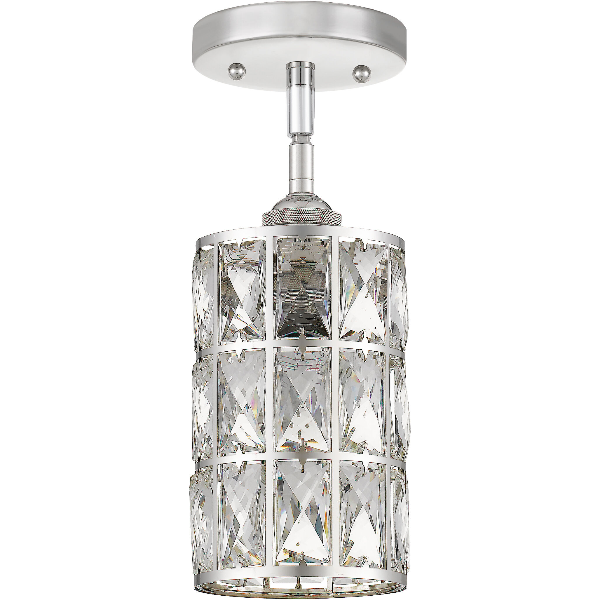 Oliver 1 Light 5 inch Polished Nickel Mini Pendant Ceiling Light