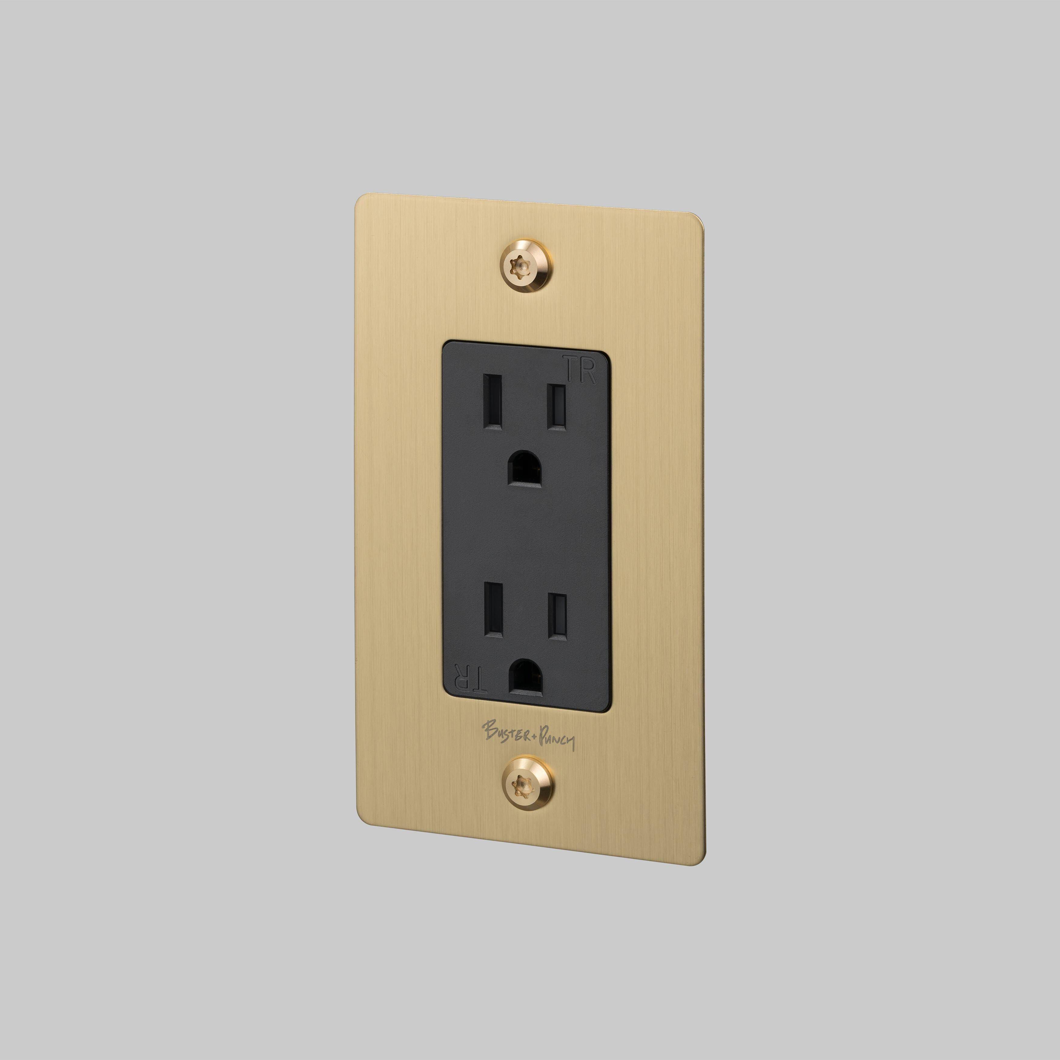 1G Duplex 125 Brass Outlet