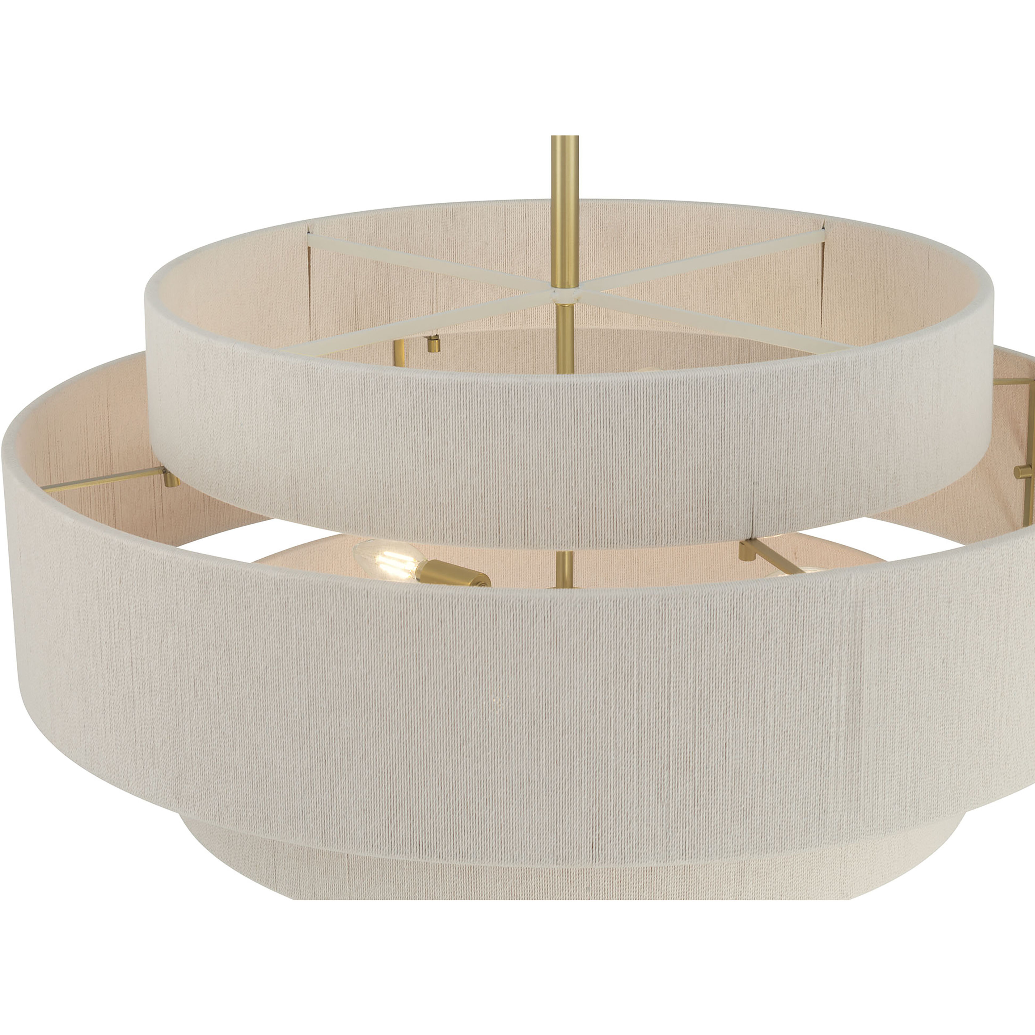 Helbert 6 Light 30 inch Vintage Brass Pendant Ceiling Light