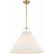 Gamma 1 Light 24.5 inch Aged Brass Chandelier Ceiling Light