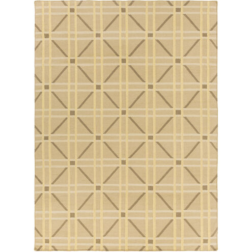 Sheffield Market 63 X 39 inch Dark Brown, Bright Yellow, Butter, Khaki Rug