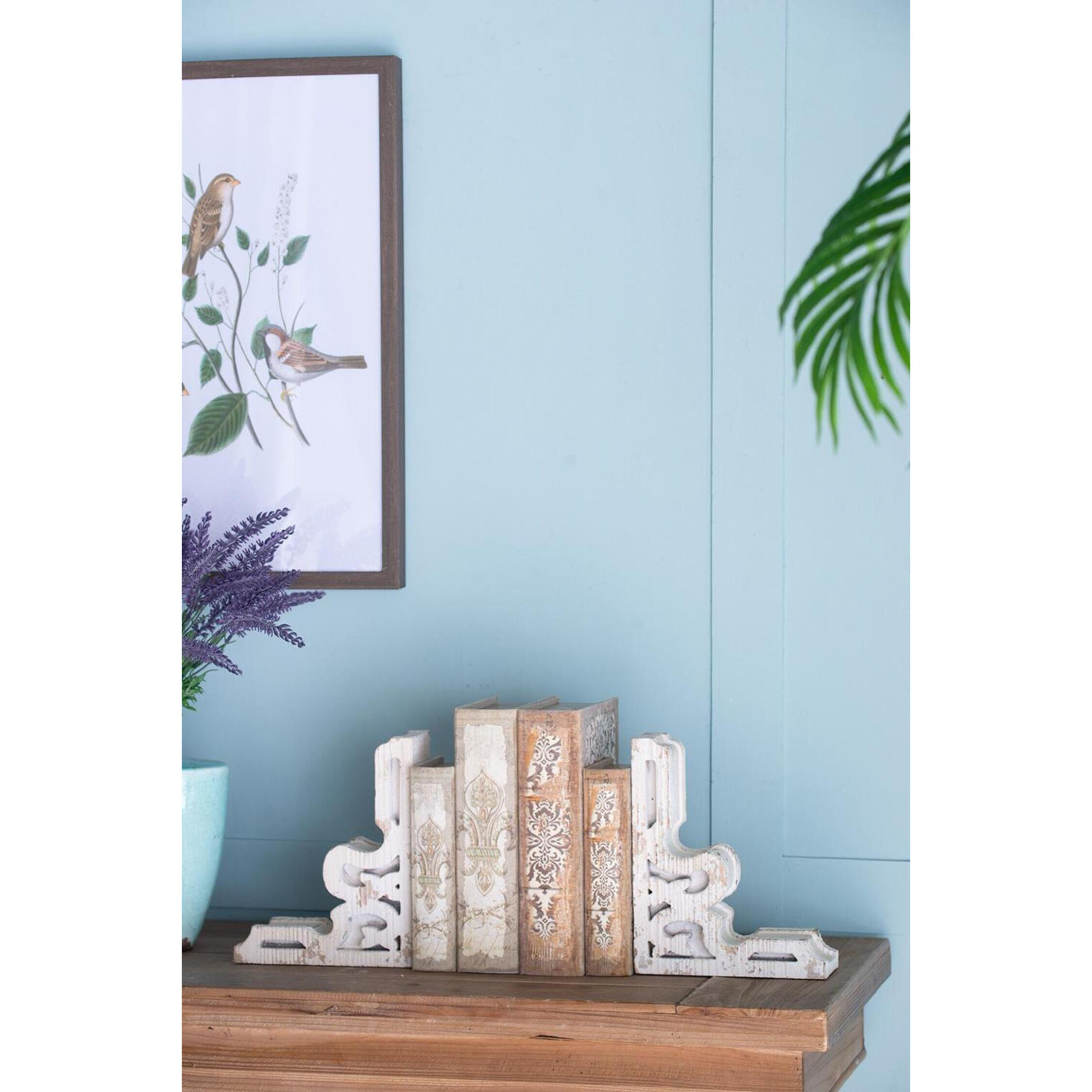 Anita 7 X 3.2 inch White Book Box, Set of 4