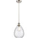 Ballston Large Waverly LED 8 inch Brushed Satin Nickel Mini Pendant Ceiling Light in Silver, Ballston