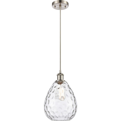 Ballston Large Waverly LED 8 inch Brushed Satin Nickel Mini Pendant Ceiling Light in Silver, Ballston