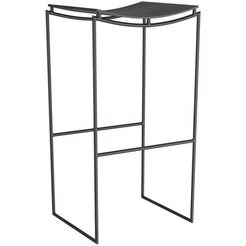 Jerome 18 inch Blackened Iron Bar Stool