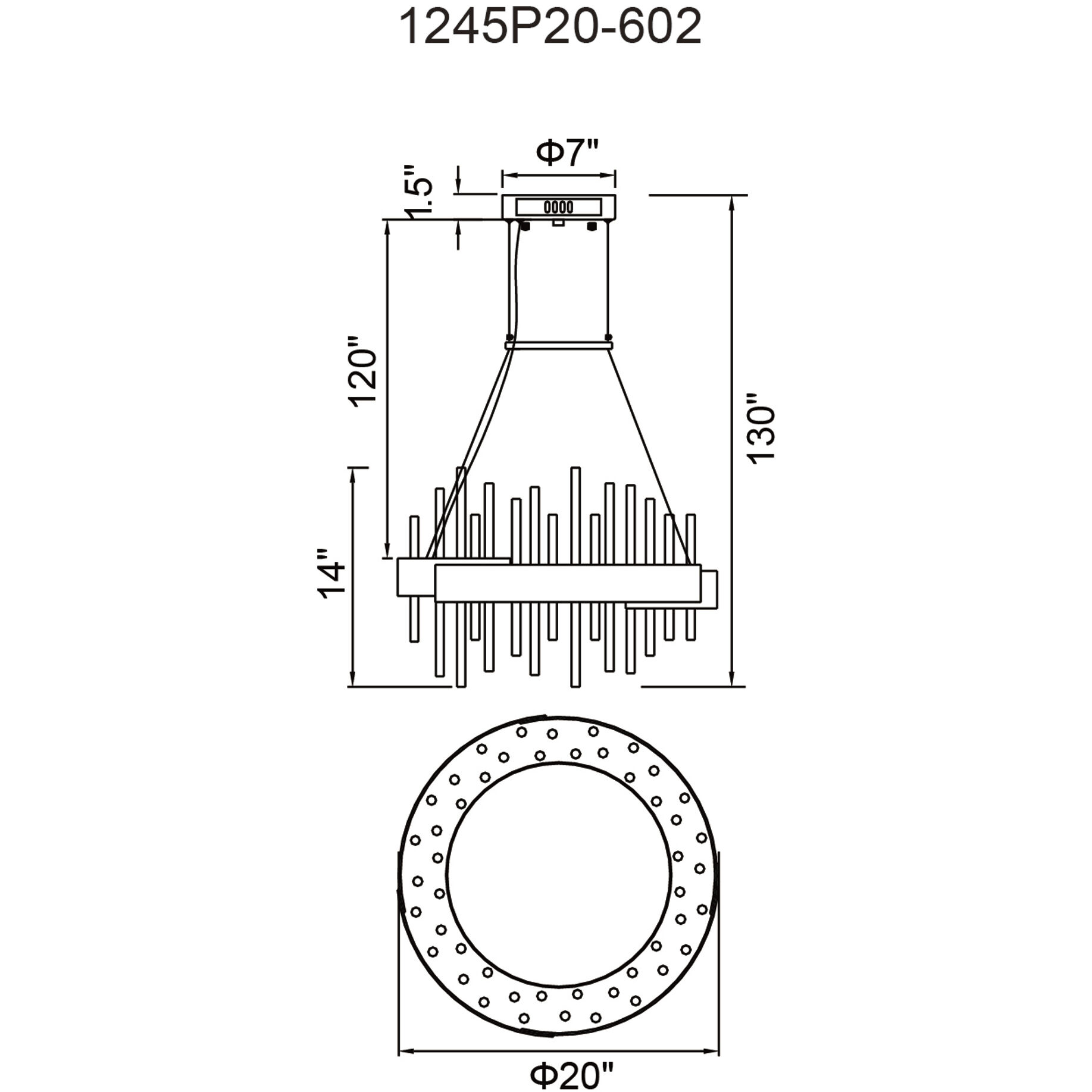 Millipede LED 20 inch Satin Gold Chandelier Ceiling Light