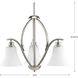 Joy 3 Light 20 inch Brushed Nickel Chandelier Ceiling Light