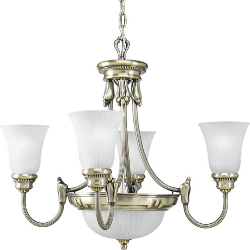 Huntington 4 Light 26 inch Colonial Silver Chandelier Ceiling Light