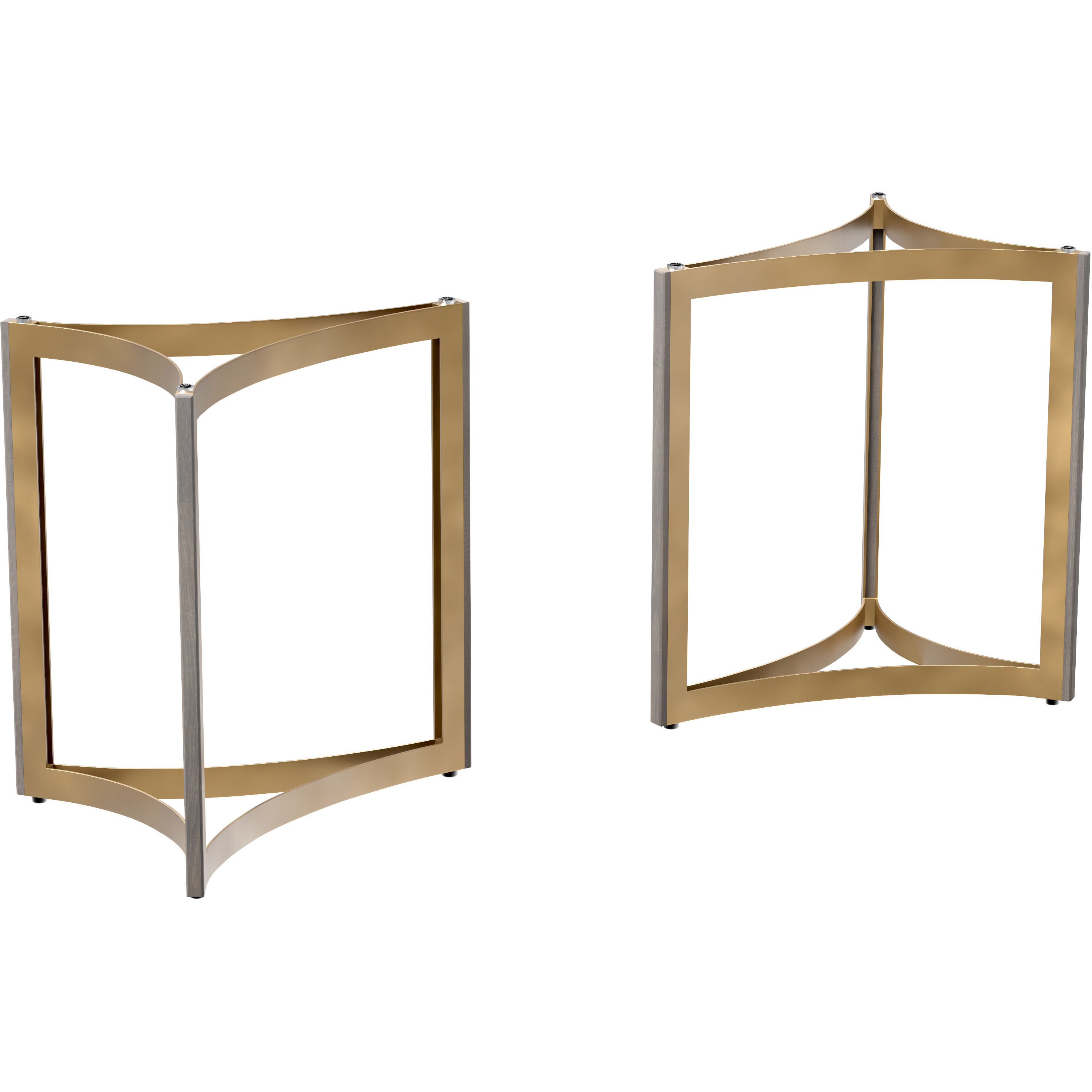 Mendoza Gold Dining Table Base, Set Of 2
