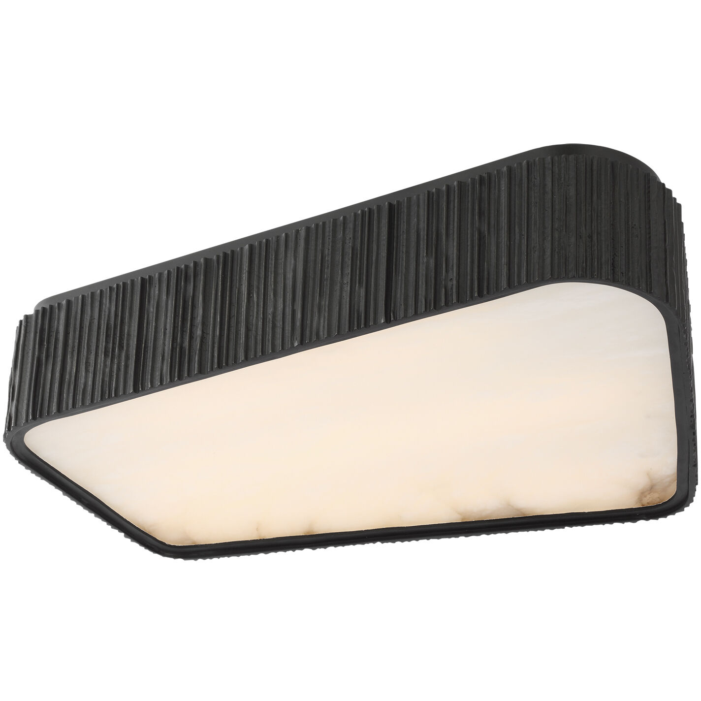 Anne-Marie Barton Fumar LED 21 inch Ridged Carbon Asymmetrical Flush Mount Ceiling Light
