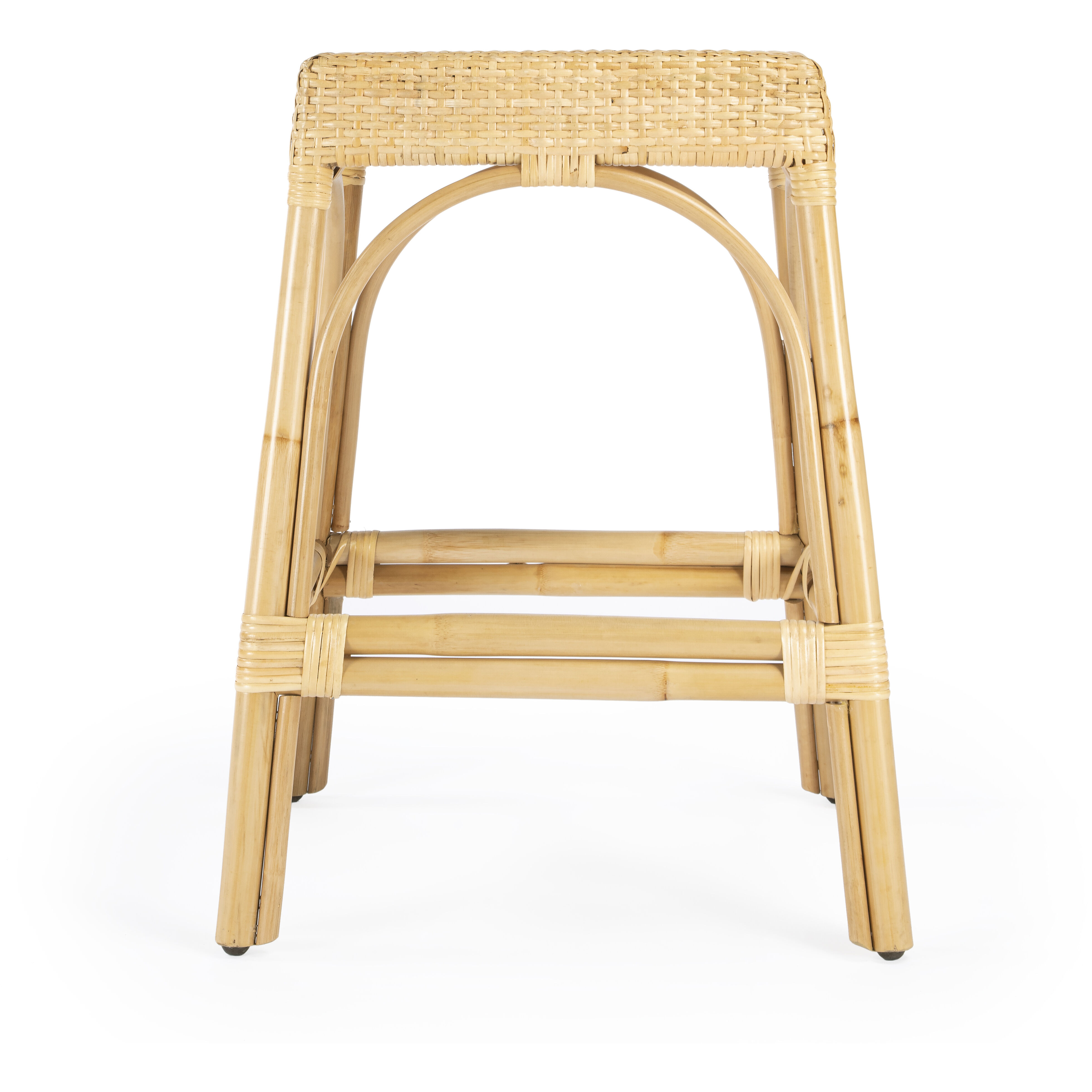 Robias Rectangular Rattan 24.5" Counter Stool in Natural