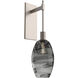 Ellisse 1 Light 6.5 inch Beige Silver Indoor Sconce Wall Light in Metallic Beige Silver, Ellisse Smoke, Tempo