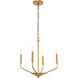 Enzo 4 Light 18 inch Brass Pendant Ceiling Light