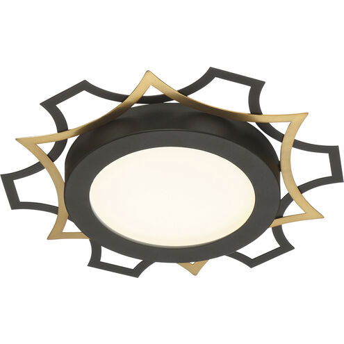 Edge Lit LED 12 inch Black Flushmount Ceiling Light