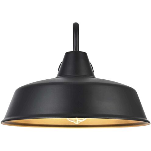 Tinsley 1 Light 12 inch Black Outdoor Wall Sconce
