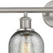Edison Caledonia 4 Light 32 inch Brushed Satin Nickel Bath Vanity Light Wall Light in Charcoal Glass