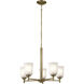 Shailene 5 Light Natural Brass Chandelier Ceiling Light, 1 Tier, Medium