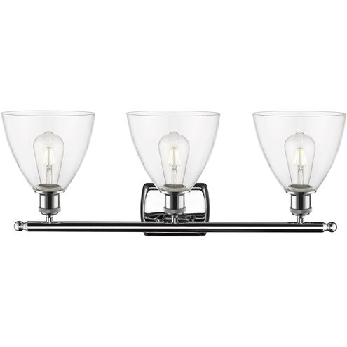 Ballston Ballston Dome 3 Light 28 inch Polished Chrome Bath Vanity Light Wall Light in Clear Glass