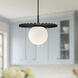 Alora Mood Plume 1 Light 11.88 inch Matte Black Pendant Ceiling Light