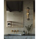 Reese 4.38 inch Vintage Brass Bath Vanity Light Wall Light in Smoked Glass