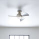 Sola 34 inch Brushed Nickel with Silver Blades Ceiling Fan