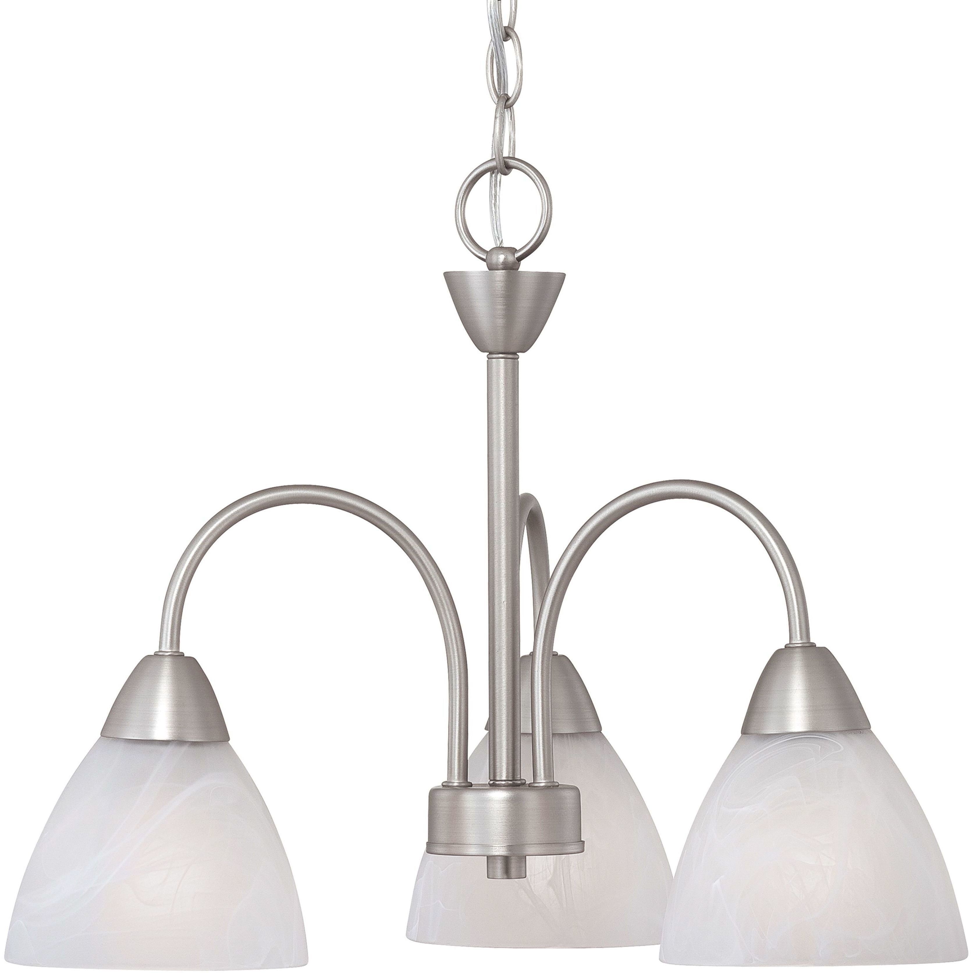 Tia 3 Light 17.75 inch Matte Nickel Chandelier Ceiling Light