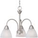 Tia 3 Light 17.75 inch Matte Nickel Chandelier Ceiling Light