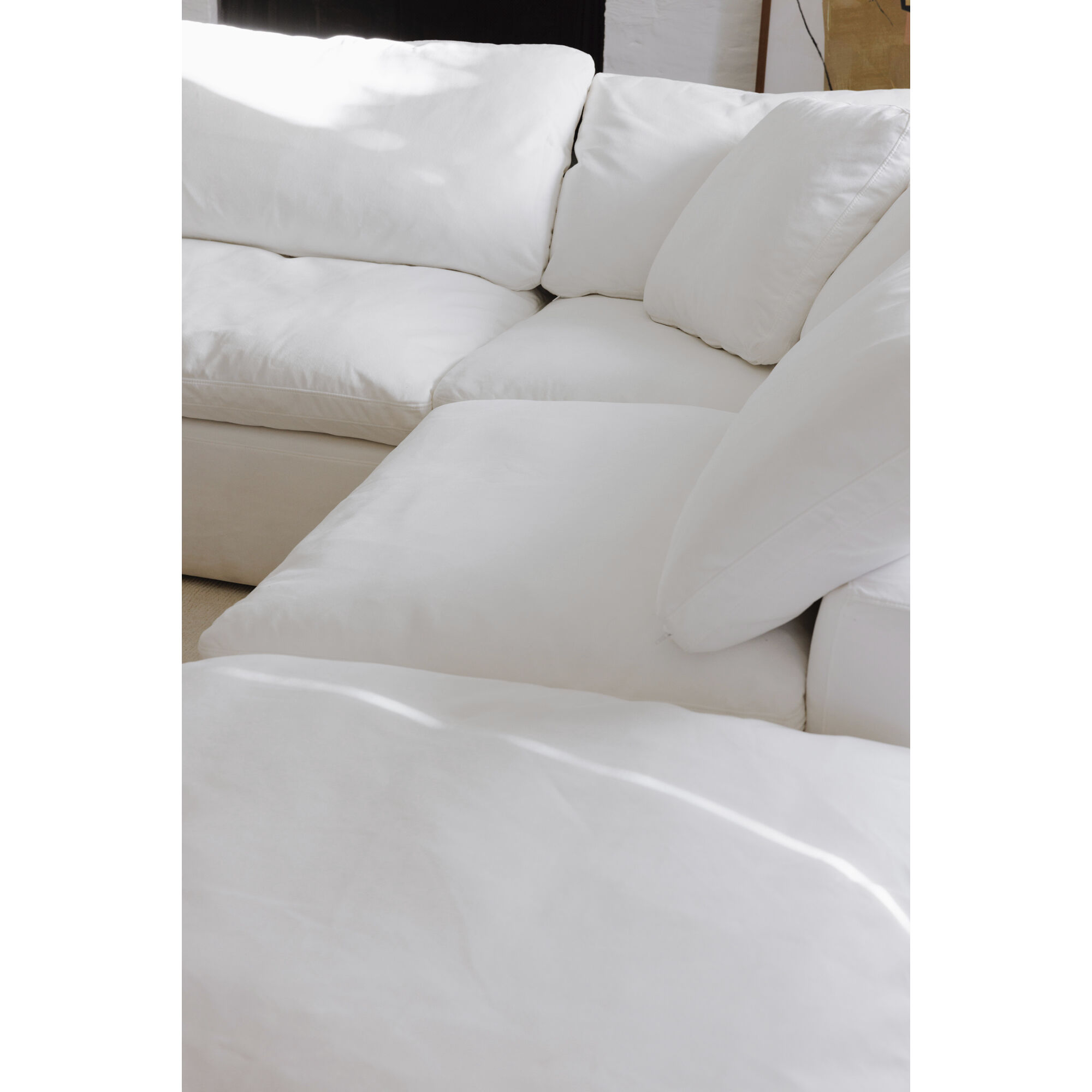 Clay White Corner Chair