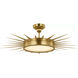 Suzanne Kasler Soleil LED 36 inch Hand-Rubbed Antique Brass Semi-Flush Mount Ceiling Light