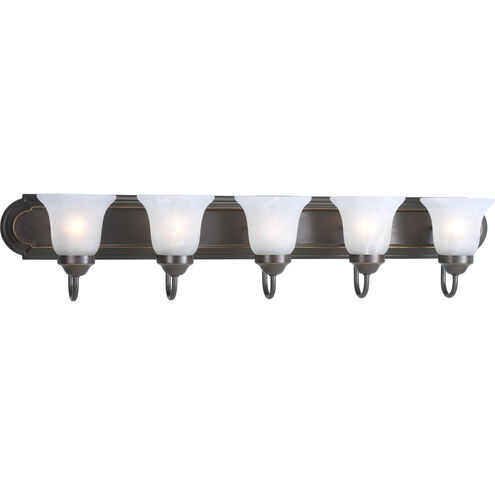 Builder Bath 5 Light 36 inch Antique Bronze Bath Vanity Wall Light