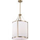 Easton 3 Light 16 inch Burnished Brass Pendant Ceiling Light