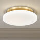 Soleil 1 Light 12 inch Modern Gold Flush Mount Ceiling Light