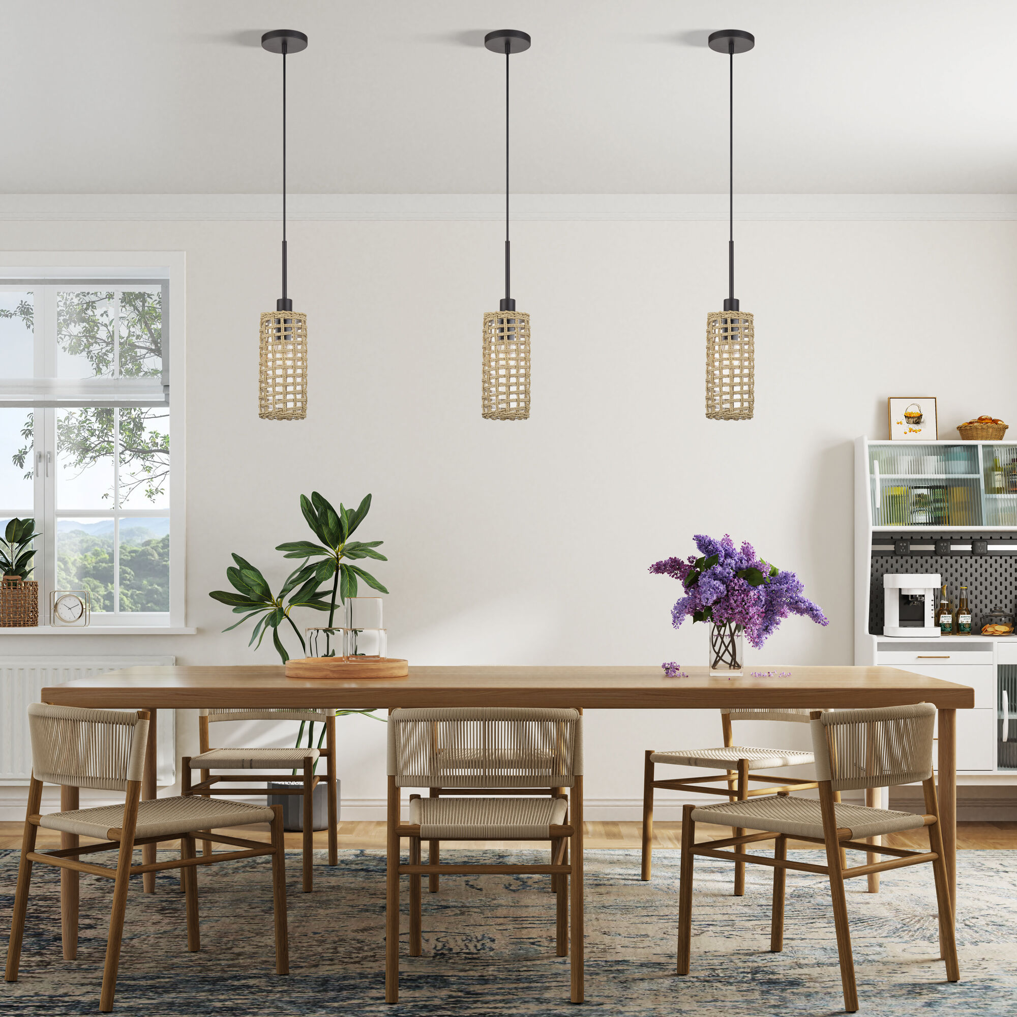 Twinewell 1 Light 5.13 inch Bronze Mini Pendant Ceiling Light