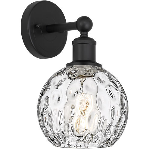 Edison Athens Water Glass 1 Light 6 inch Matte Black Sconce Wall Light
