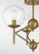 Auresa 3 Light 20 inch Soft Brass Semi Flush Ceiling Light