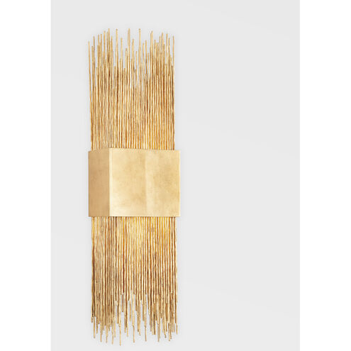 Sabine 8 Light 7 inch Vintage Gold Leaf Wall Sconce Wall Light