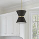 Caterine 1 Light 12 inch Aged Brass Pendant Ceiling Light in Black