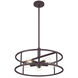 New Harbor 5 Light 20 inch Western Bronze Pendant Ceiling Light