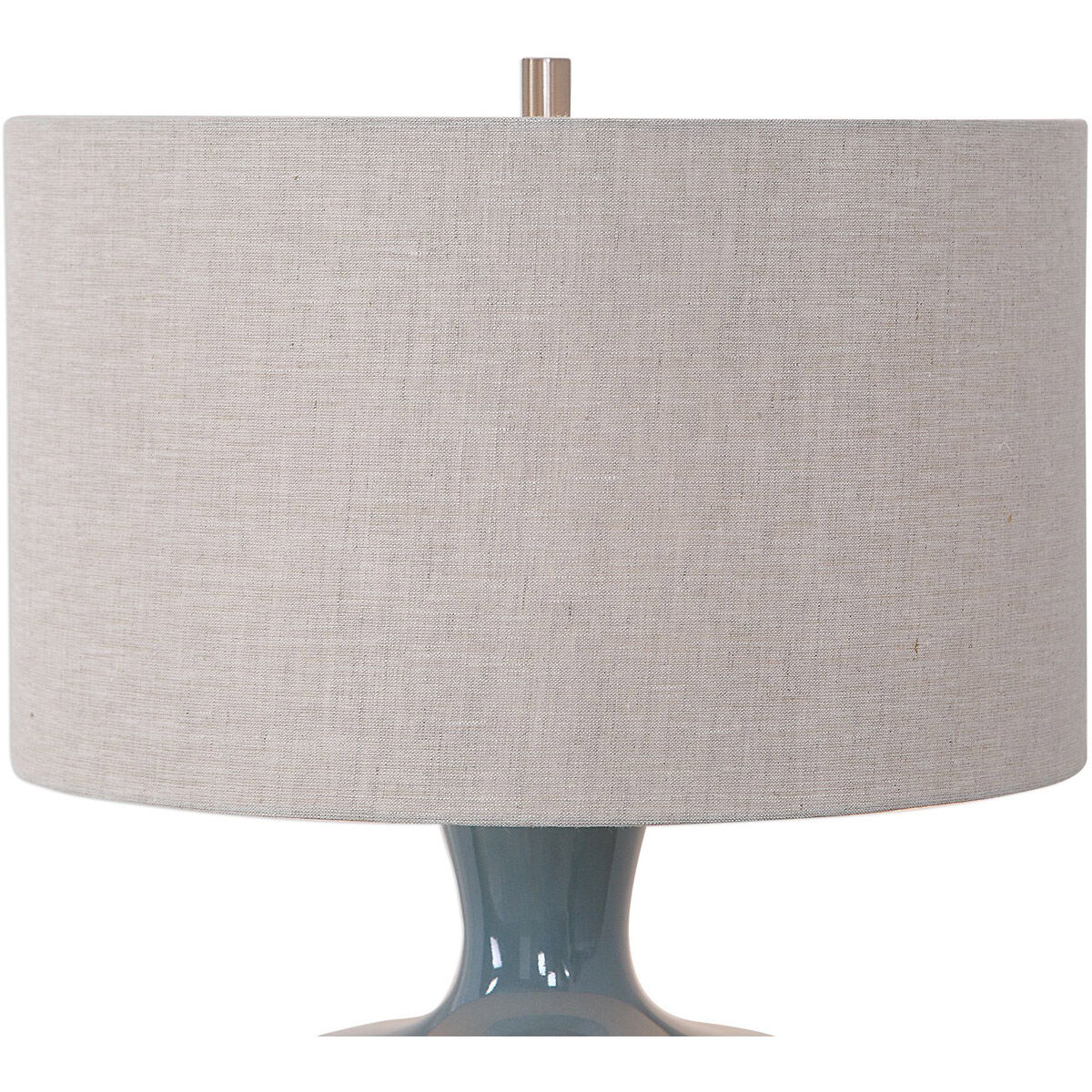 Hearst 25 inch 150 watt Blue Glaze With Rust Bronze Distressing Table Lamp Portable Light