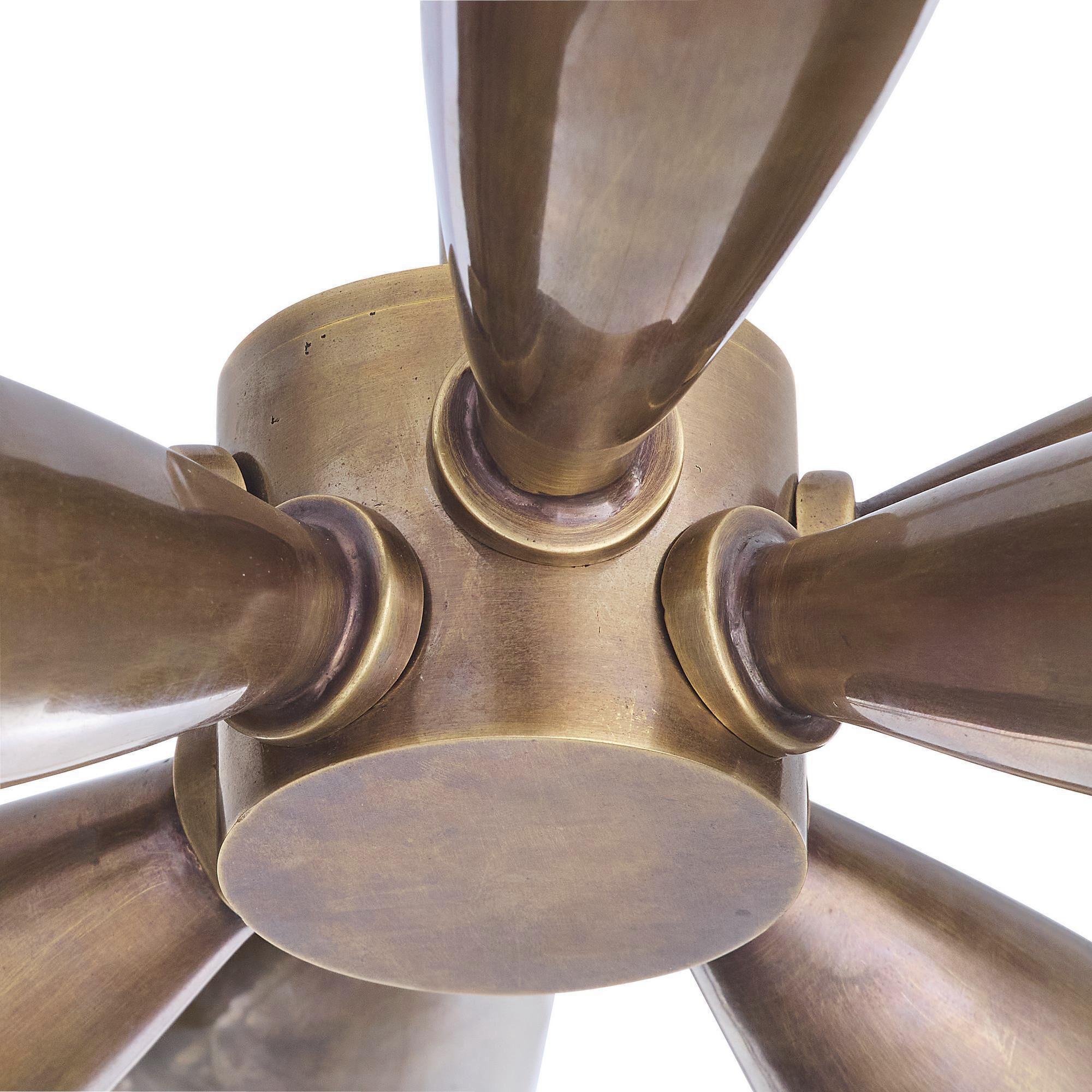 Morgan 8 Light 43.5 inch Vintage Brass Semi Flush Mount Ceiling Light