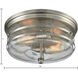 Port O'Connor 2 Light 14 inch Satin Nickel Flush Mount Ceiling Light