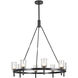 Lucian 8 Light 36.13 inch Urban Bronze/Clear Crystal Chandelier Ceiling Light in Clear Glass
