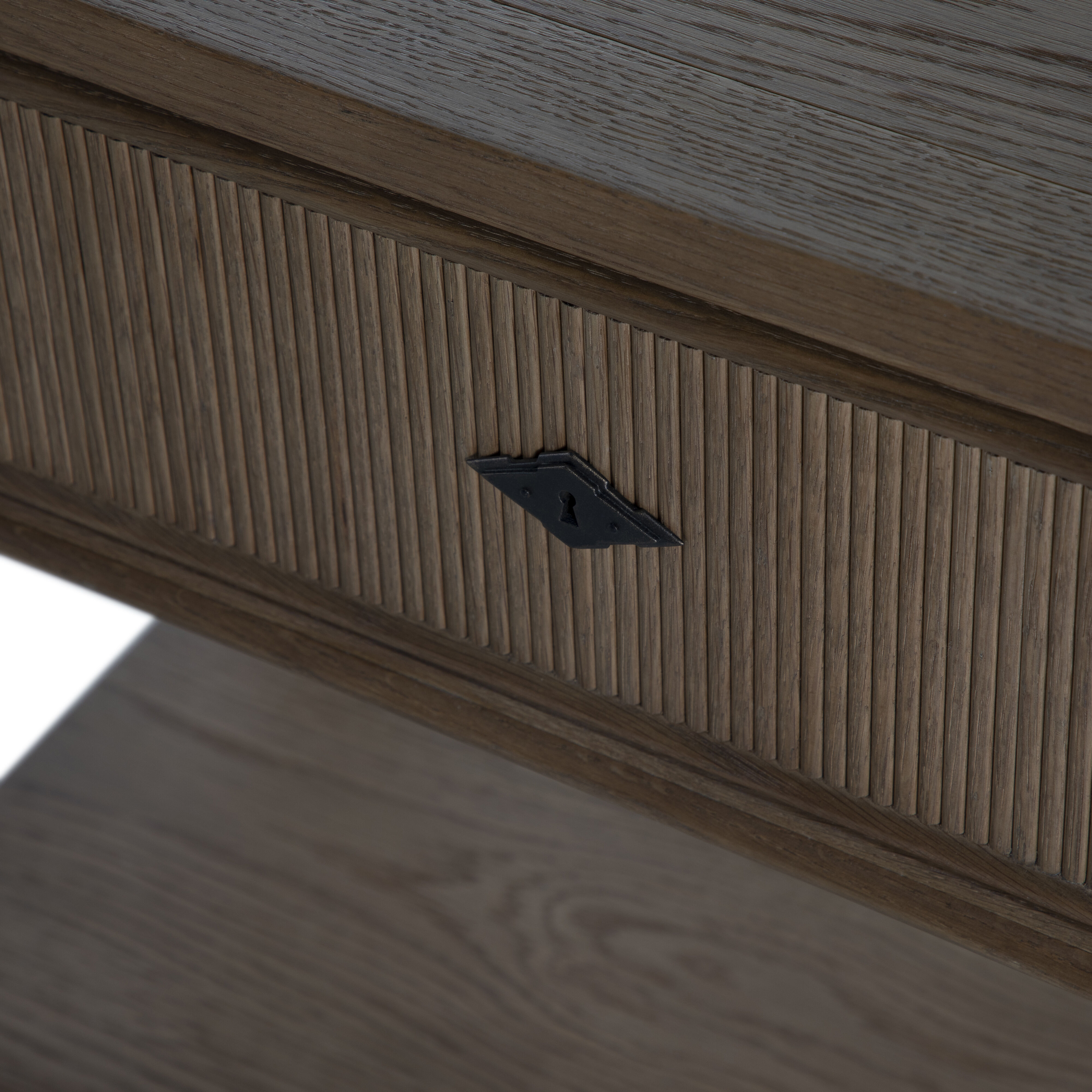 Andrea 33.25 X 28.25 inch Satin Oak and Antique Bronze Nightstand