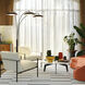 Saucer 86 inch 8.5 watt Matte Black Arc Floor Lamp Portable Light
