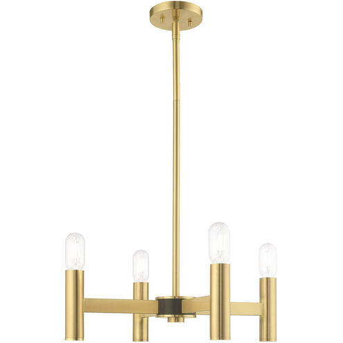 Copenhagen 4 Light 20 inch Satin Brass Mini Chandelier Ceiling Light